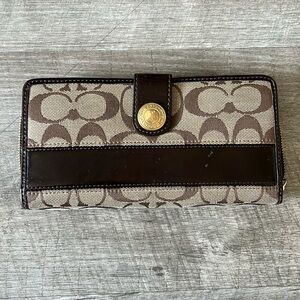 Tan & Brown Coach Wallet